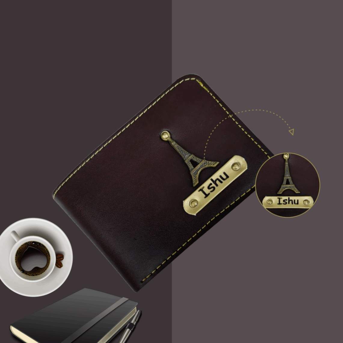 Customized Wallet With Name & Charm