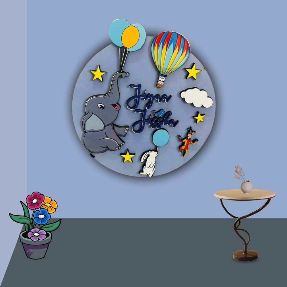 3D Circus Theme Nameplate