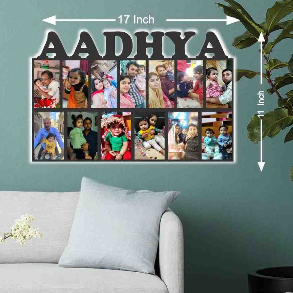 Customized Collage Photo Frame With Name